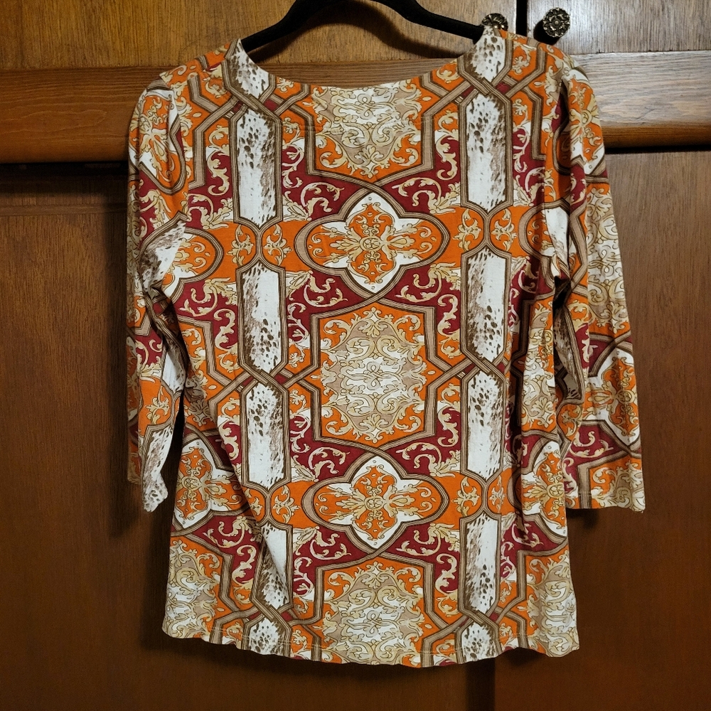 Chicos Art To Wear Artsy Multicolored Long Sleeve | Small - Picture 4 of 6